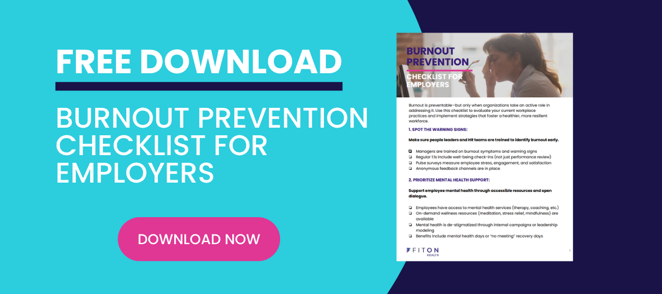 Free Burnout Prevention Checklist 