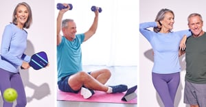 Medicare senior members working out FitOn Health