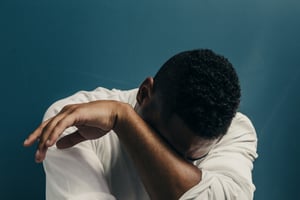 image of woman looking at man very hopeful