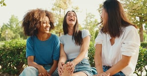 Employees outside summer wellness